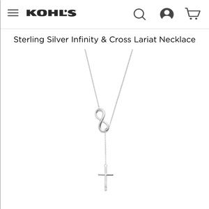 Sterling Silver Infinity Cross Necklace